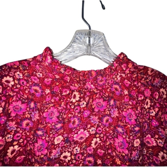 Anthropologie Cottagecore Boho Tierd Floral Dainty Long Sleeve Tunic Dress - Picture 2 of 8